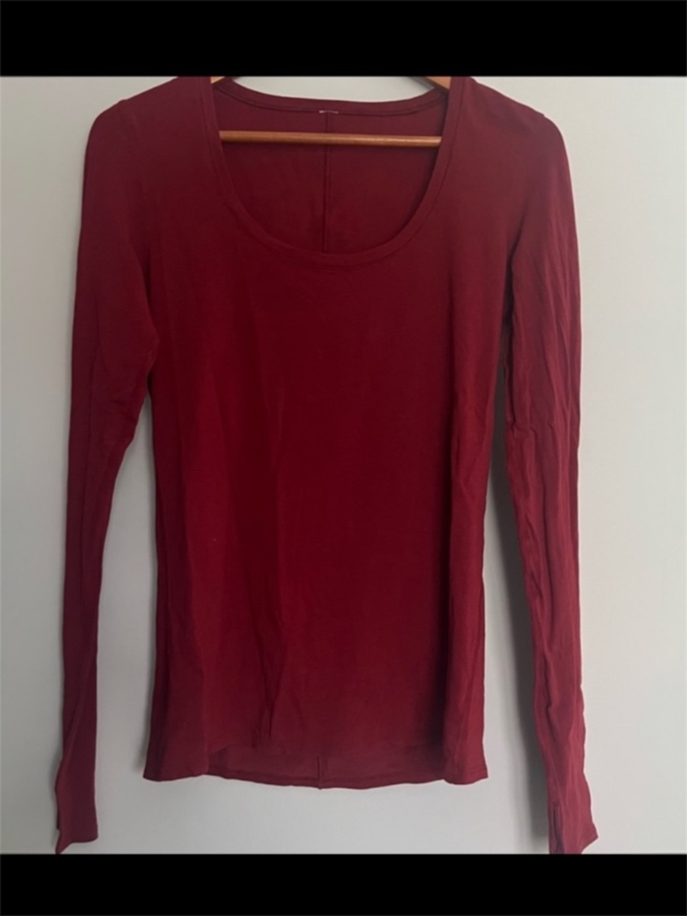 Lululemon Anahatasana Long Sleeve Tee Heathered Cranberry Size 4